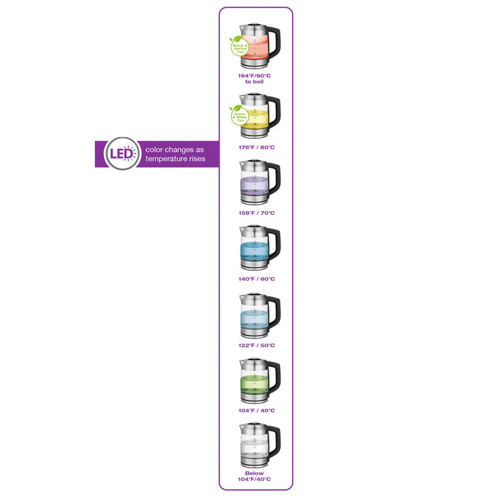 Salton Glass Kettle and Tea Steeper - GK1758