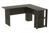 55” Computer Desk With Storage And 2 Shelves - Dark Grey