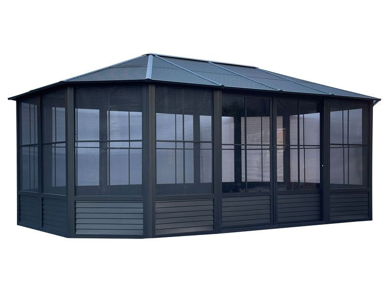 Florence Solarium 12x18 Metal Roof In Black