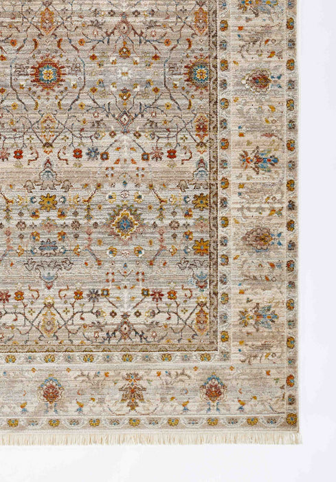 Zaina Traditional 8'0\" x 10'0\" Area Rug in Grey Indoor Area Rug