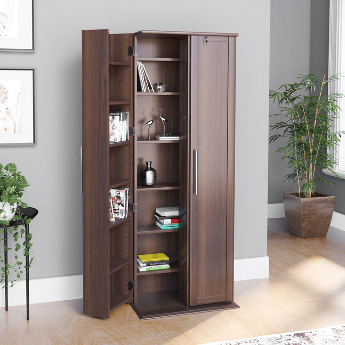 23-shelf Multimedia Storage - Espresso