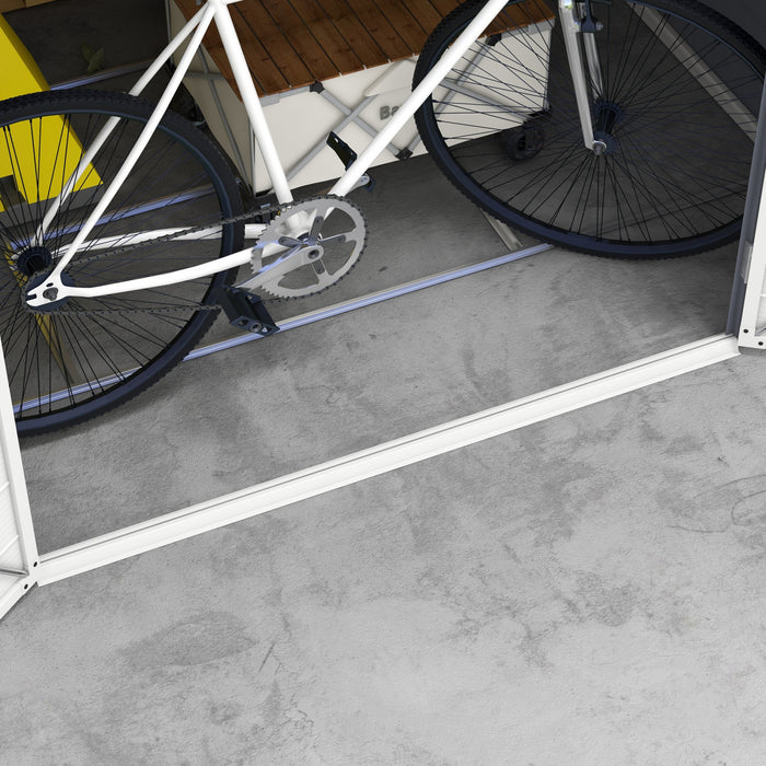 Outsunny 8' X 6' Plastic Garden Storage Shed With Air Vents, Dark Grey