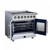 Forno Massimo 36 Inch French Door Electric range, 5 radiant burners, 5.36 cu.ft., White - FFSEL6955-36WHT Electric Range | Cuisiniere electrique Massimo de 36 po a portes francaises, 5 foyers, 5,36 pi³, blanc – FFSEL6955-36WHT
