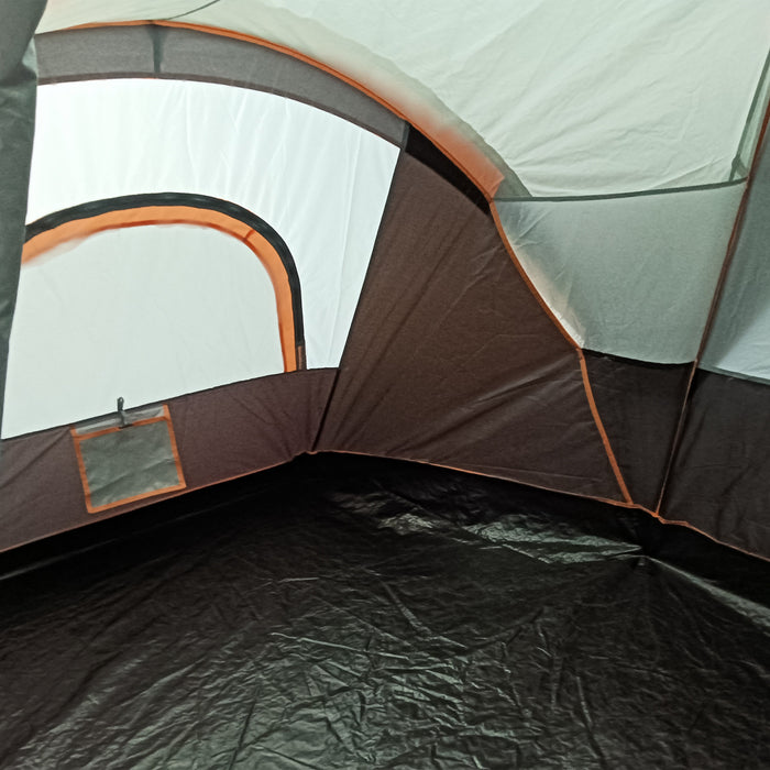 Outsunny 5-6 Person Outdoor Camping Tent, Family Tent W/ Light Hook, Cream