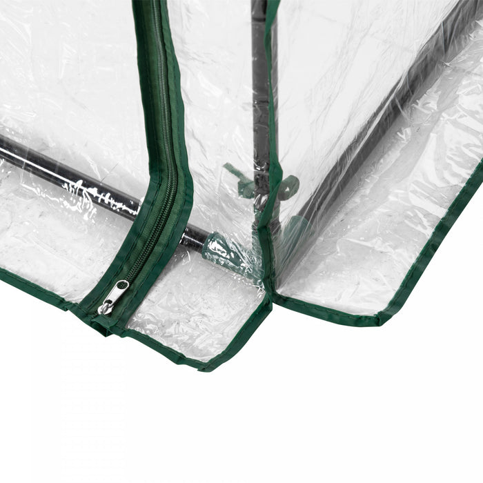 Outsunny 40\"l X 20\"w X 59\"h Walk-in Garden Greenhouse With Durable Steel Frame Outdoor Hot House Tomato Plant Warm House W/ Roll Up Door, Pvc Cover, Clear