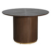 Cove 47.25" Round Pedestal Dining Table for 4-5 People, Brown | Table a manger ronde a piedestal Cove 47,25 pouces pour 4 a 5 personnes, brun