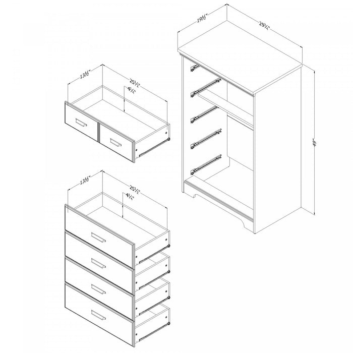 Versa 5-Drawer Chest - Natural Ash