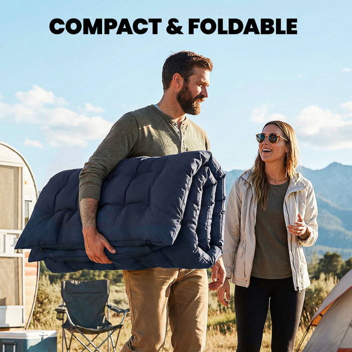 Outsunny Sleeping Mat, Camping Mat Pad with Elastic Straps