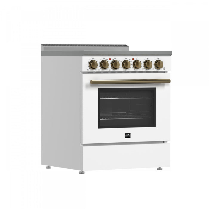 Forno Paolo 30\" White Electric Range, 4.38 CU.FT. - FFSEL6011-30WHT