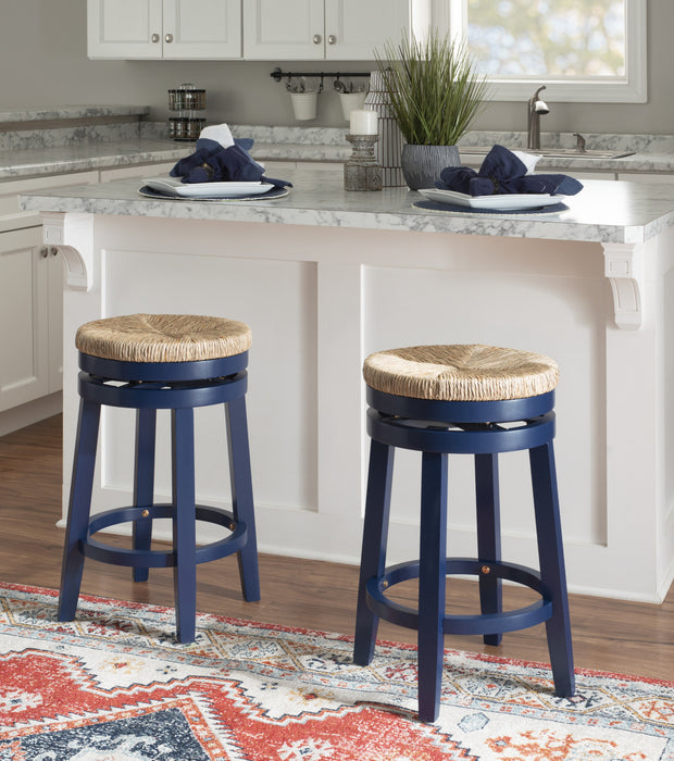 Morgan Counter-Height Stool - Navy Blue
