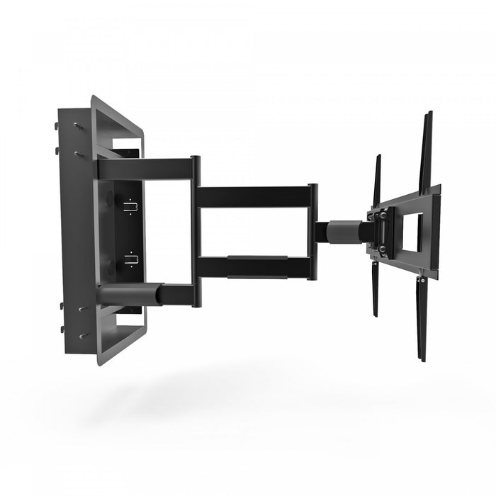 Kanto R500 Low Profile Recessed In-Wall Full Motion TV Mount for 46\" - 80\" TVs, Black