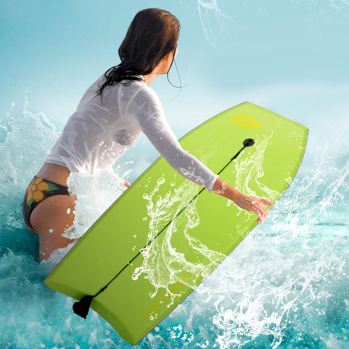 Goplus 42\" Super Bodyboard Surfing W/ Leash Ixpe Deck Eps Core Boarding