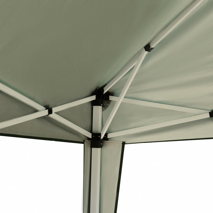 Outsunny 10x10ft Folding Pop Up Tent Outdoor Gazebo Canopy With Carrying Bag, Green