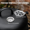Outsunny 3-in-1 Vertical Charcoal Smoker with 2 Grill Grates, Built-in Thermometer, Adjustable Vent, 2 Doors, Outdoor BBQ Smoker Grill for Camping, Parties, Picnic
