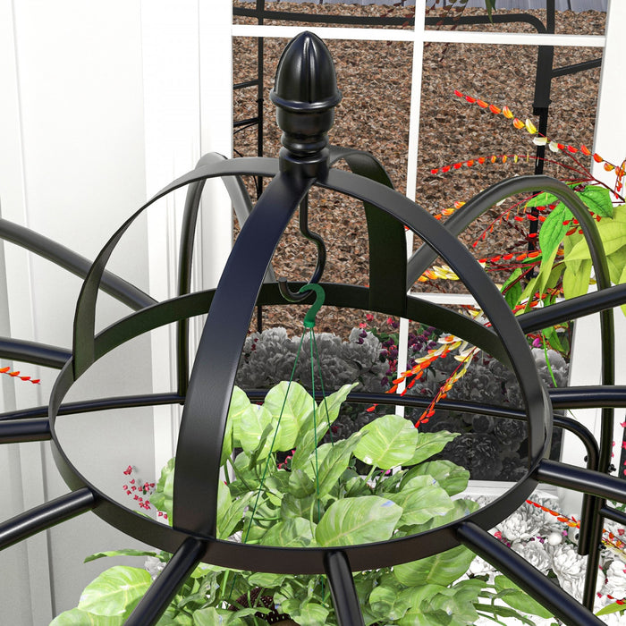 Outsunny Birdcage Shape Garden Arbour, Pergola Pavilion For Climbing Plants