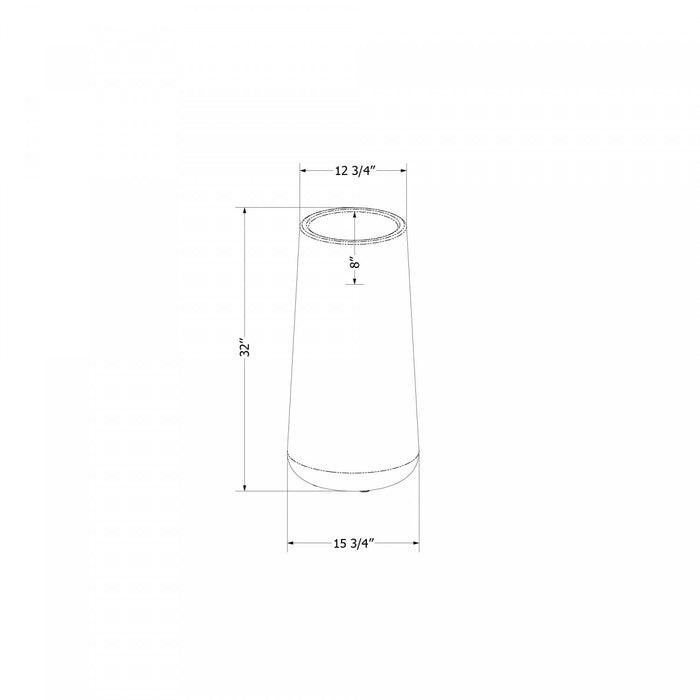 Dalya Tall Outdoor Pot Planter - Dark Grey