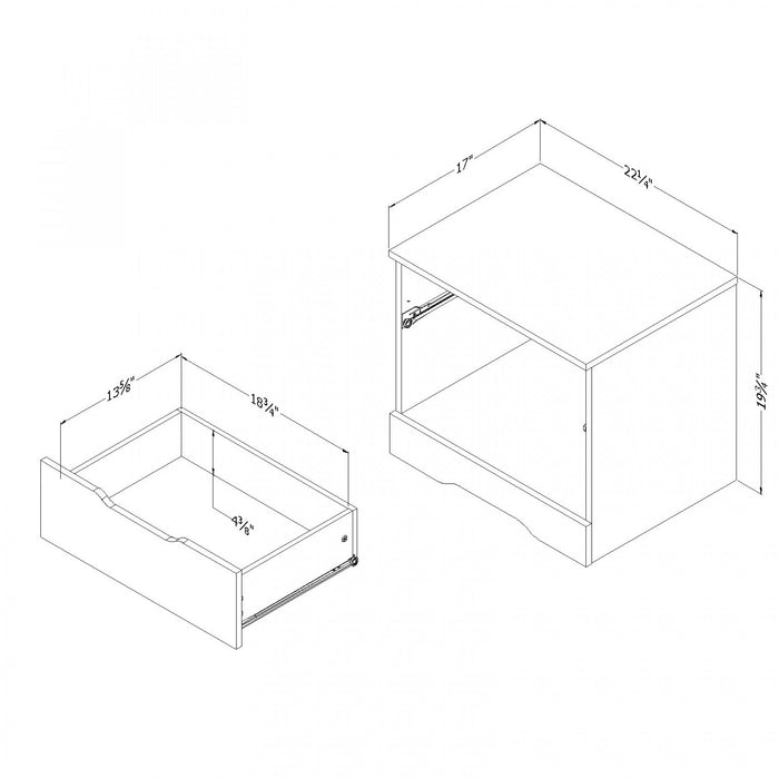 Holland Nightstand - Black Oak