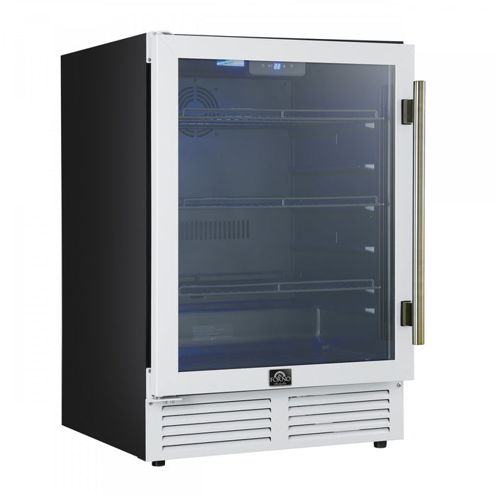 Forno Frescolino 24\" Beverage Cooler,White, 188 Can Capacity, -FWCDR6665-24WHT