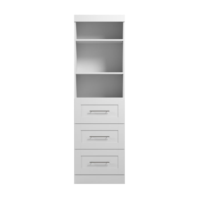 Bestar Pur 25 W Closet Organizer with Drawers - White