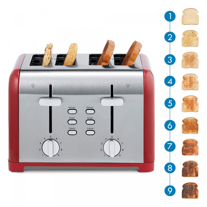 Kenmore 4-Slice Toaster with Dual Controls Red - KKTSDC4SR