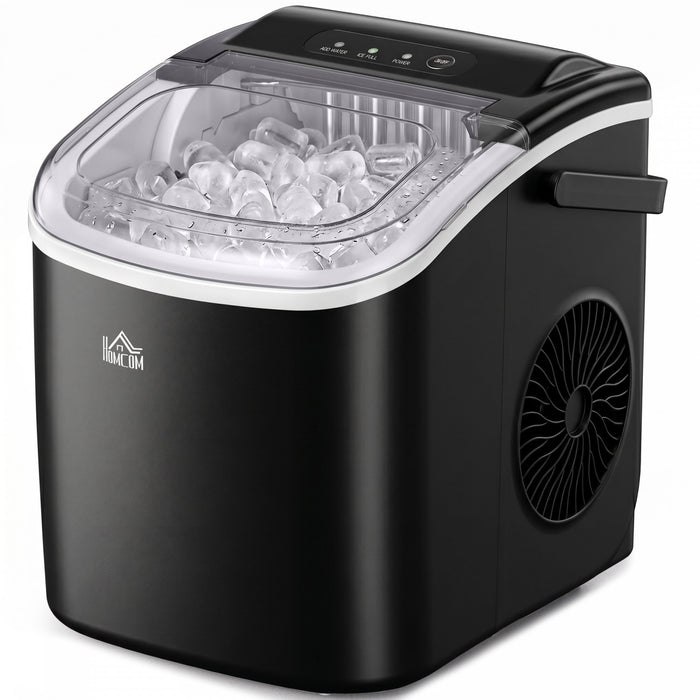 HOMCOM Portable Ice Maker Countertop, Ice Maker Machine, Black