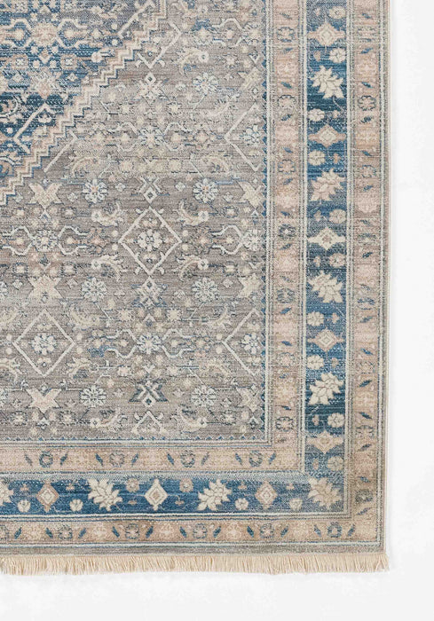 Lucia Traditional 2'6\" x 8'0\" Runner Rug in Blue Indoor Area Rug