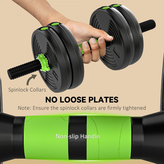 Soozier Adjustable Dumbbell Set, 3 in 1 Weights Set for Home Gym, 33lb