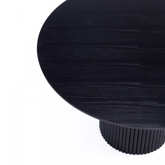 Hathaway Modern Industry Chic 59\" Round Dining Table in Black