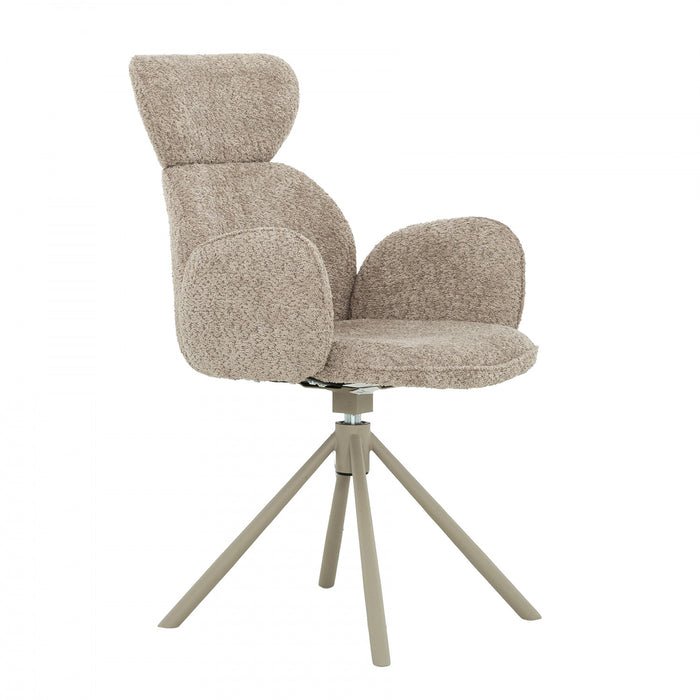 Wrenley Upholstered Swivel Dining Chair with Pedestal Base (Set of 2)