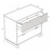 Elara Contemporary 38" Solid Wood Dresser in Charcoal Gray (3-Drawer) | Commode contemporaine Elara 38" en bois massif coloris gris charbon (3 tiroirs)