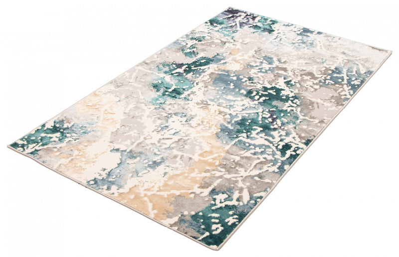 Aura Teal Area Rug - 5'0\" x 8'0\"