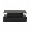 Daniel Lift-Top Coffee Table with LED Lighting and 4 Drawers,Black | Daniel table basse relevable – table basse avec eclairage LED et 4 tiroirs, noir