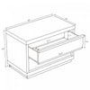 Navis Contemporary 32" Nightstand in Charcoal Gray (2-Drawer) | Table de nuit contemporaine Navis 81 cm en gris charbon (2 tiroirs)