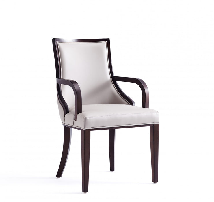 Grand Traditional 6-Piece Dining Chair Set in Light Gray