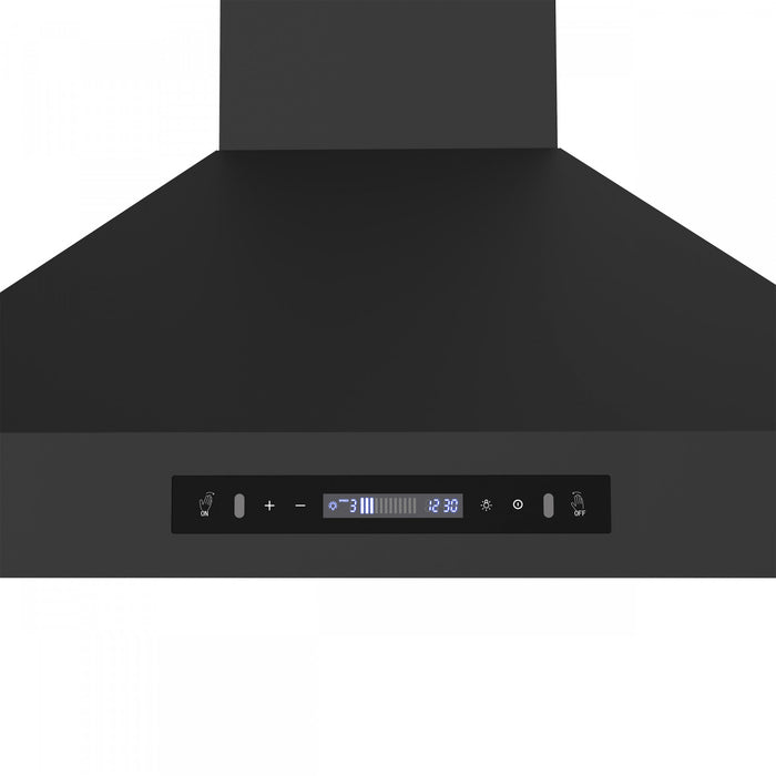 Forno Venezia 36 Inch Wall-Mounted Range Hood, Black-FRHWM5503-36BLK