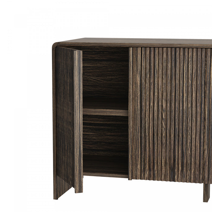 Novara Contemporary 60\" Sideboard in Jacobean Walnut (4-Door)