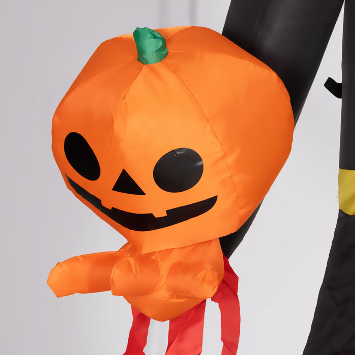 Homcom 10ft Halloween Inflatable Pumpkin Head Reaper Outdoor Led Display