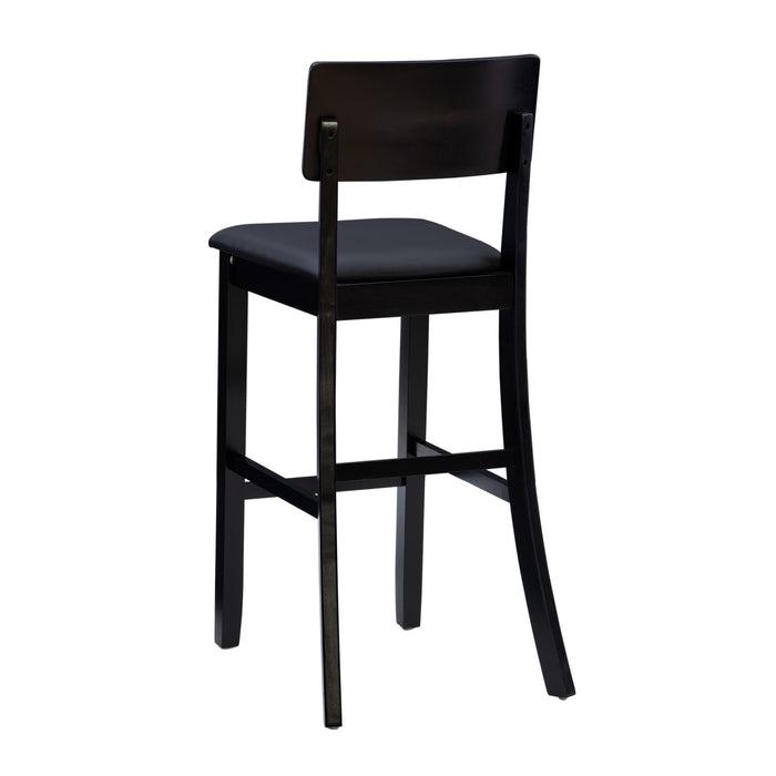 Torino Faux Leather Contemporary Barstool - Black