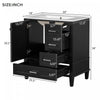 Olivia 30" Bathroom Vanity with Sink Combo and Storage Drawers,Black | Olivia meuble de salle de bain 30" avec vasque et tiroirs de rangement, noir