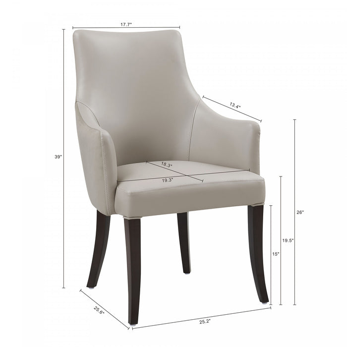 Connie Modern 6-Piece Dining Chair Set in Light Gray