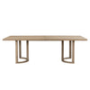 Ethan Dining Table With U-base, Solid Wood and Mdf, 95\"w - Natural