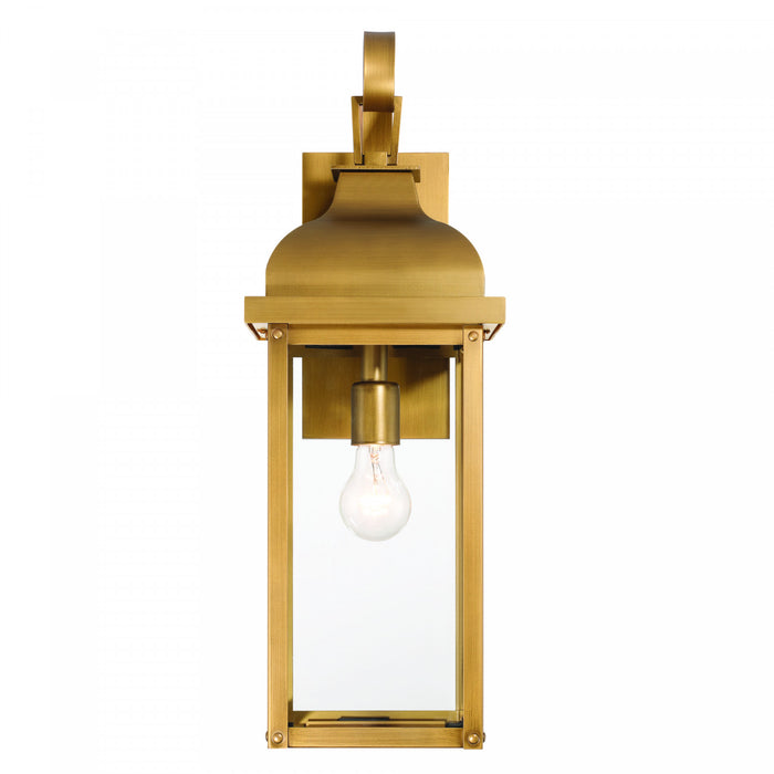 Madrid 1 Light Outdoor Wall Sconce 17.5\", Weathered Brass