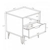 Avira Mid-Century Modern 20" Nightstand in Black (1-Drawer) | Table de nuit Avira style milieu du siecle moderne 20" en noir (1 tiroir)
