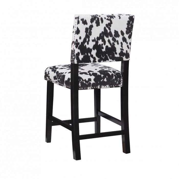 Corey Udder Madness Fabric Counter-Height Stool - Black