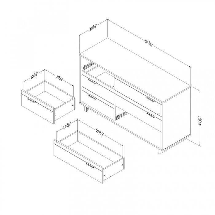 Fynn 6-drawer Dresser - Winter Oak 