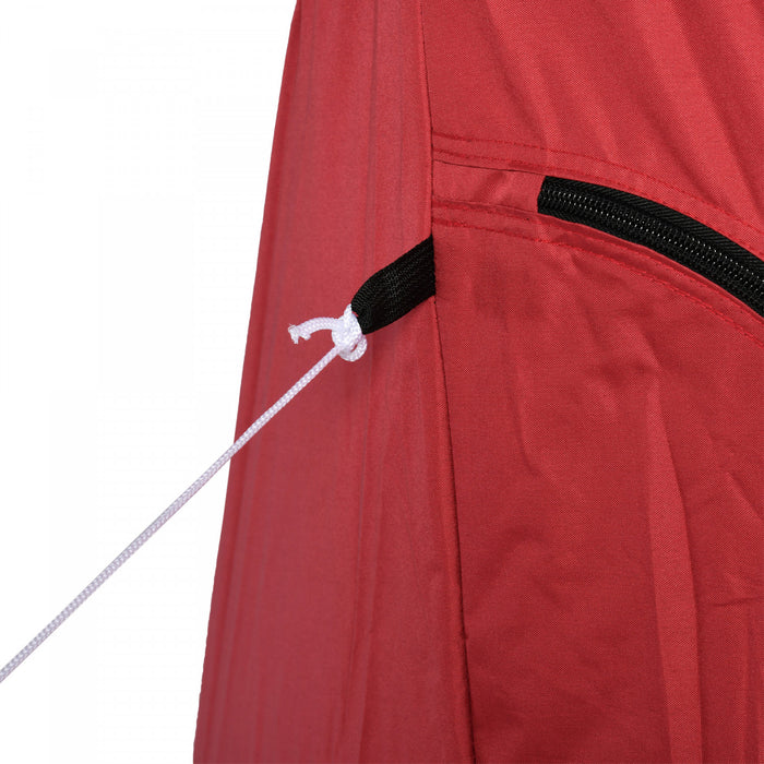 Outsunny 5-8 Person Pop-up Ice Fishing Shelter Tent, Red