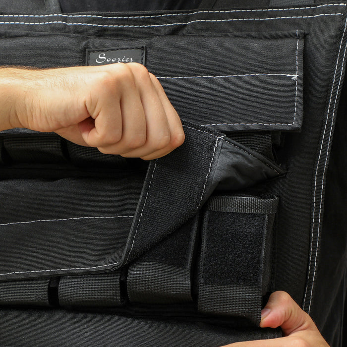 Soozier 33lbs Adjustable Weighted Vest With 15 Metal Weights