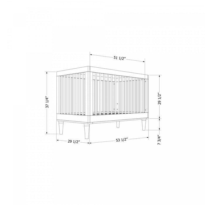 Cotton Candy 3-in-1 Convertible Crib - White 