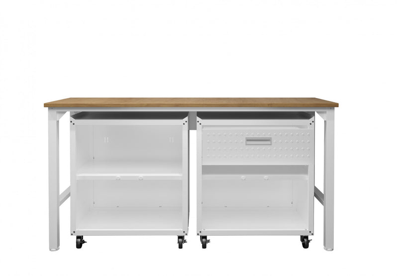 Fortress Modern 3-Piece Garage Set in White Garage Storage