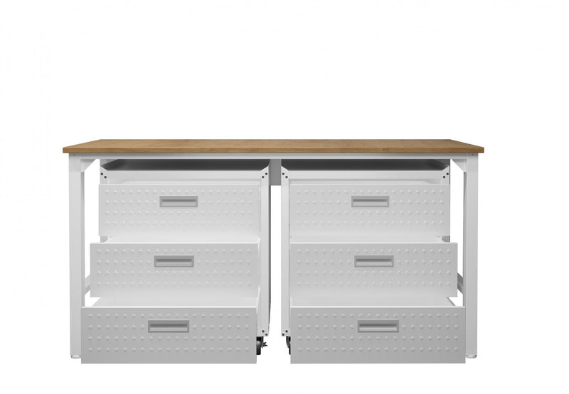 Fortress Modern 3-Piece Garage Set in White Garage Storage